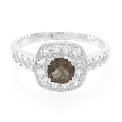 Anello in argento con Quarzo Fumè