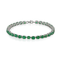 Bracciale in argento con Smeraldo Zambia