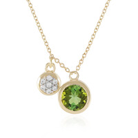 Collana in oro con Tormalina Verde