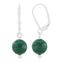 Orecchini in argento con Malachite