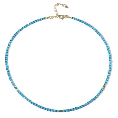 Collana in argento con Apatite Blu Neon