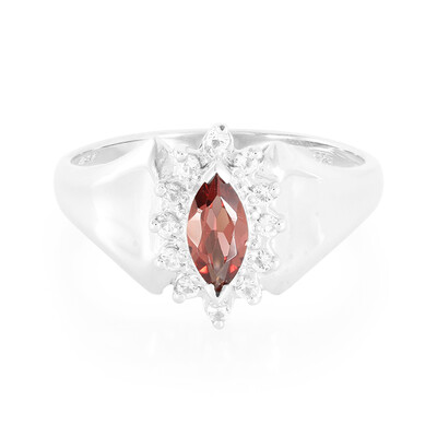Anello in argento con Granato Mozambico