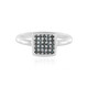 Anello in argento con Diamante Blu I3