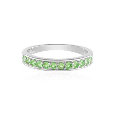 Anello in argento con Tsavorite della Tanzania