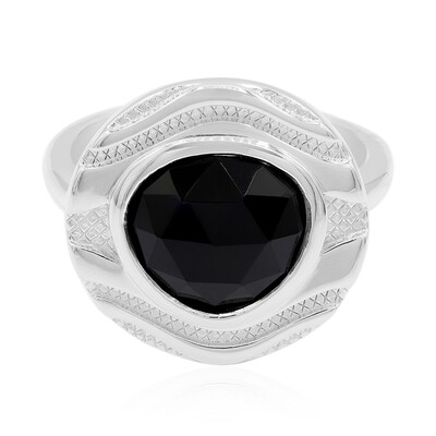 Anello in argento con Onice Nero (MONOSONO COLLECTION)