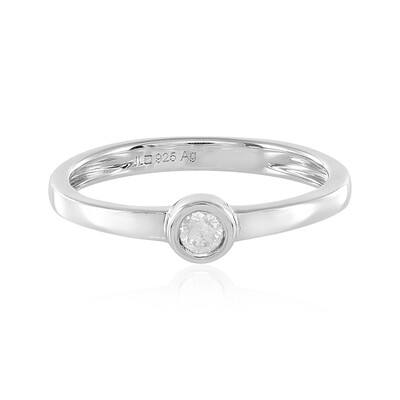 Anello in argento con Diamante I3 (J)