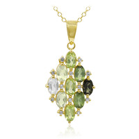 Collana in argento con Tormalina Verde
