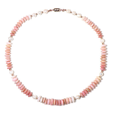 Collana in argento con Opale Rosa (Riya)