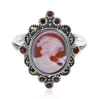 Anello in argento con Agata Rossa