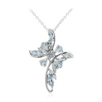 Collana in argento con Topazio Blu Cielo