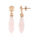 Orecchini in argento con Quarzo Rosa (MONOSONO COLLECTION)