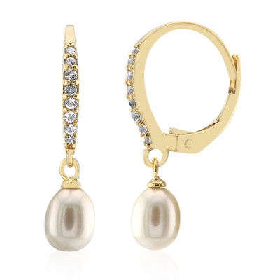 Orecchini in argento con Perla d'Acqua Dolce Bianca