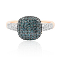 Anello in oro con Diamante Blu I1