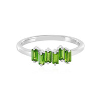Anello in argento con Diopside Russo