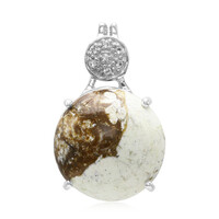 Ciondolo in argento con Magnesite