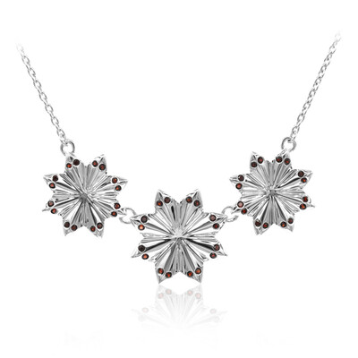 Collana in argento con Granato Mozambico