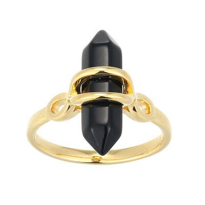 Anello in argento con Agata Nera