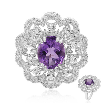 Anello in argento con Ametista