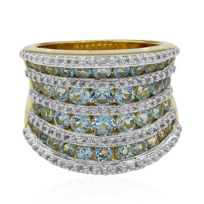 Anello in argento con Topazio Blu Cielo
