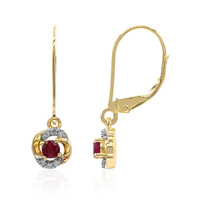 Orecchini in oro con Berillo Rosso