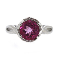 Anello in argento con Topazio Flamingo