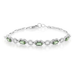 Bracciale in argento con Apatite Cromo