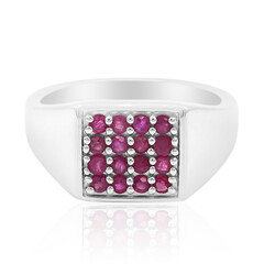 Anello in argento con Rubino della Birmania