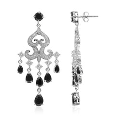 Orecchini in argento con Spinello Nero