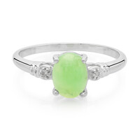 Anello in argento con Crisoprasio Imperiale