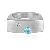 Anello in argento con Topazio Blu Cielo