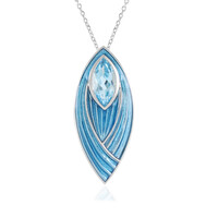 Collana in argento con Topazio Blu Cielo