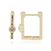 Orecchini in oro con Diamante Champagne I2 (de Melo)