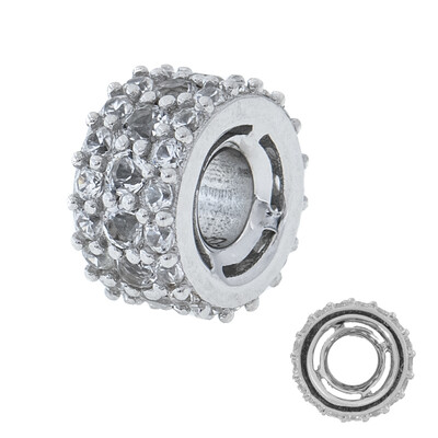 Ciondolo in argento con Topazio Bianco (MONOSONO COLLECTION)
