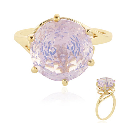 Anello in oro con Quarzo Lavanda (PHANTASIA)