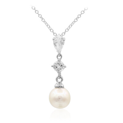 Collana in argento con Perla di Acqua Dolce