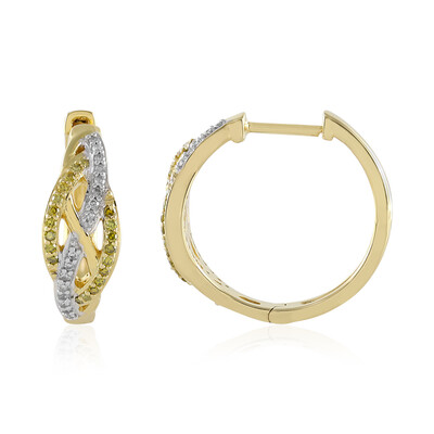 Orecchini in argento con Diamante Giallo I2