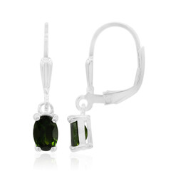 Orecchini in argento con Diopside Russo