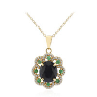 Collana in argento con Zaffiro Nero
