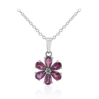 Collana in argento con Rodolite