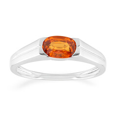 Anello da uomo in oro con Zaffiro Arancione Ban Ka Cha