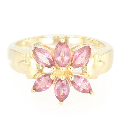Anello in oro con Zaffiro Padparadscha (non riscaldato) (AMAYANI)
