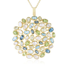 Collana in argento con Pietra di Luna Blu (KM by Juwelo)