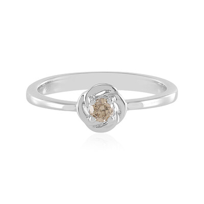 Anello in argento con Diamante Champagne I3