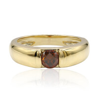 Anello in oro con Diamante Cognac VS1