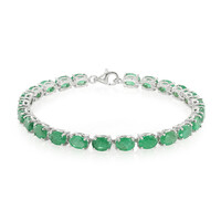 Bracciale in argento con Smeraldo Zambia