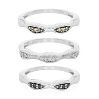 Anello in argento con Diamante Nero