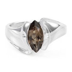 Anello in argento con Quarzo Fumè