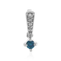 Ciondolo in argento con Diamante Blu I3