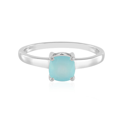 Anello in argento con Calcedonio Acqua
