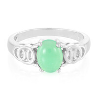Anello in argento con Crisoprasio Imperiale